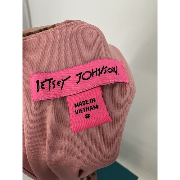 Betsey Johnson Women’s Rose Print Ruffle Cap Sleeve Wrap Midi Dress size8 - Picture 11 of 16